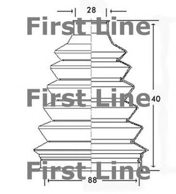 FIRST LINE fcb2339 -  Пыльник, приводной вал